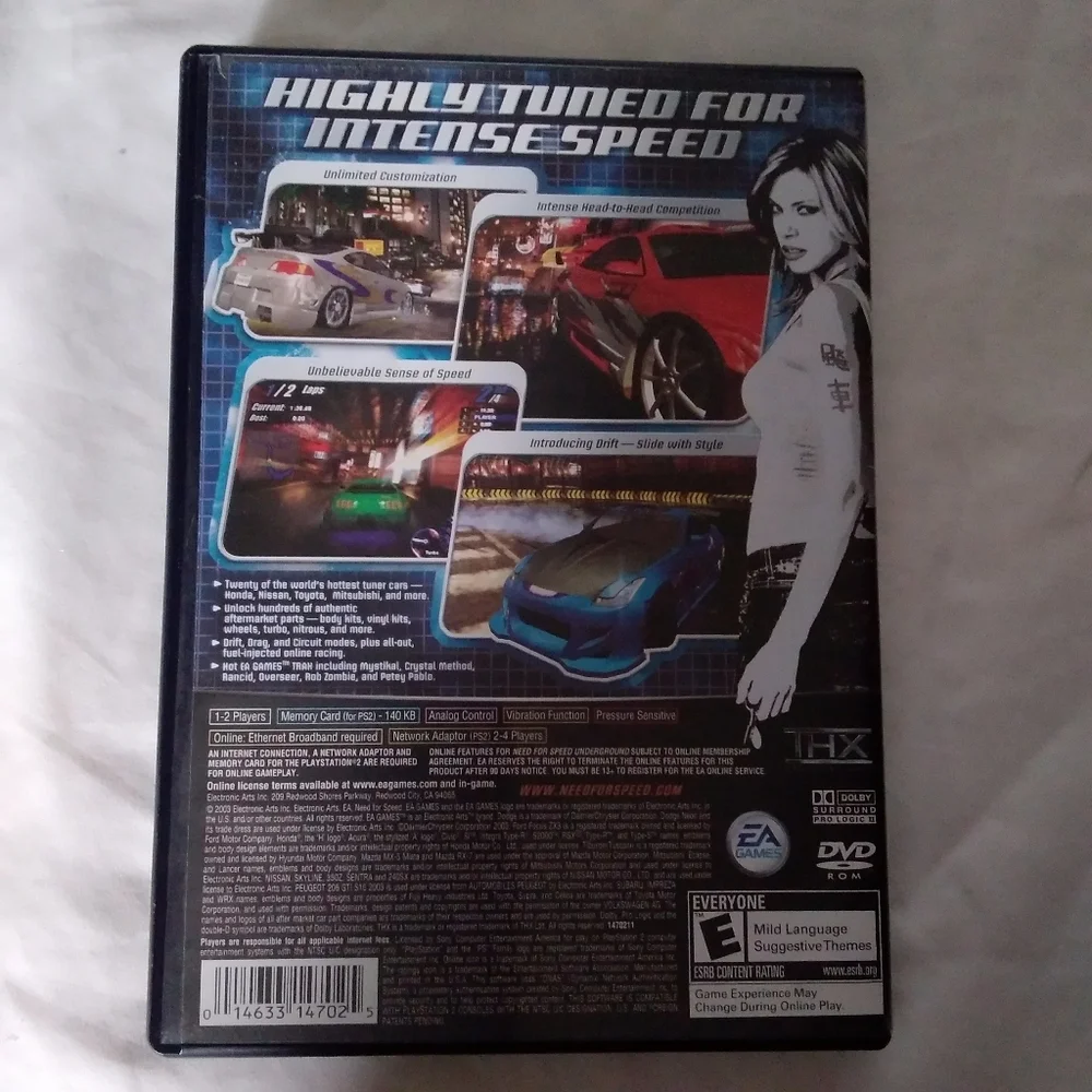 Need for Speed: Underground for Sony 2 - Black Case